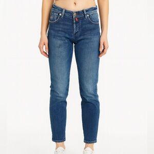 Jacob Cohen Tailored Jeans Size 31 Classic Indigo Gnome Skinny Denim Luxury Rare